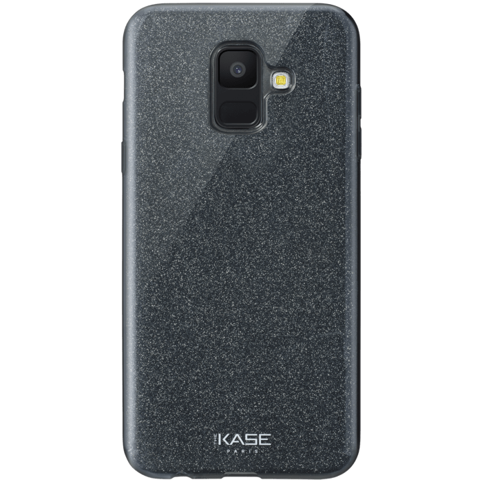 Coque slim pailletée étincelante pour Samsung Galaxy A6 (2018), Noir