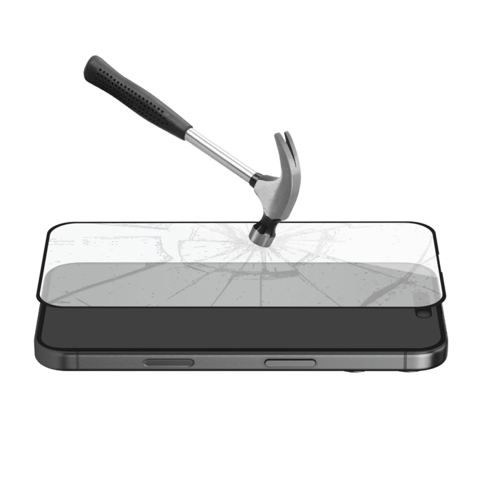 Protection d&rsquo;&eacute;cran antibact&eacute;rienne en verre tremp&eacute; ultra-r&eacute;sistant &agrave; bords incurv&eacute;s (60% verre tremp&eacute; recycl&eacute;) pour Apple iPhone 17 Pro Max, Noir