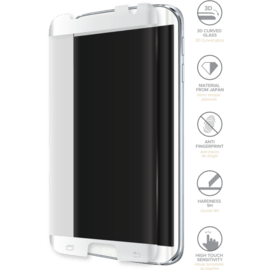 Protection d'écran en verre trempé Bord à Bord Incurvé avancé pour Samsung Galaxy S7 Edge, Blanc