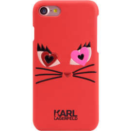 Karl Lagerfeld Choupette in Love 2 Coque pour Apple iPhone 7/8/SE 2020, Rouge