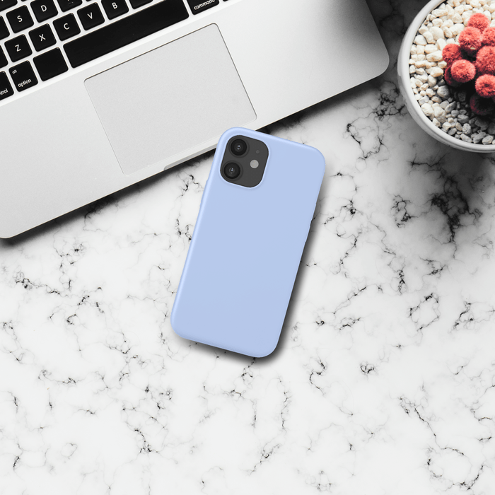 (O) Coque antichoc en gel de silicone doux pour Apple iPhone 12 mini, Bleu Lilas