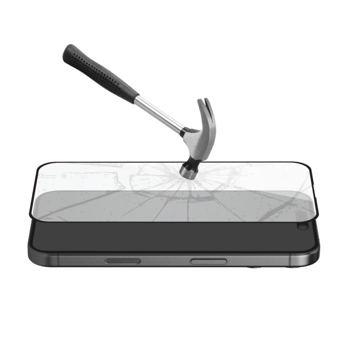 Protection d&rsquo;&eacute;cran antibact&eacute;rienne en verre tremp&eacute; ultra-r&eacute;sistant &agrave; bords incurv&eacute;s (60% verre tremp&eacute; recycl&eacute;) pour Apple iPhone 17, Noir