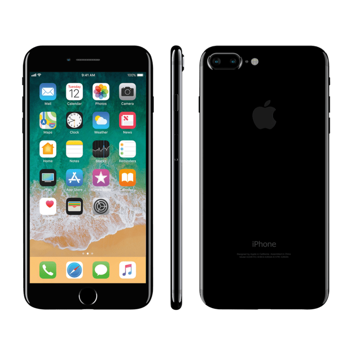 iPhone 7 Plus reconditionné 256 Go, Noir de jais, débloqué