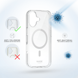 Coque Antibact&eacute;rienne Antichoc Magn&eacute;tique Invisible Fabriqu&eacute; Avec du 75% Plastique Recycl&eacute; pour Apple iPhone 17, Transparente