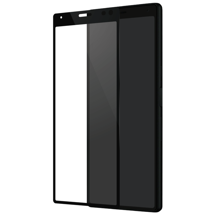 Protection d'écran en verre trempé (100% de surface couverte) pour Sony Xperia 10, Noir
