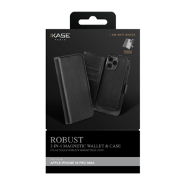 Etui & Coque robuste magn&eacute;tique 2-en-1 pour Apple iPhone 14 Pro Max, Noir Onyx