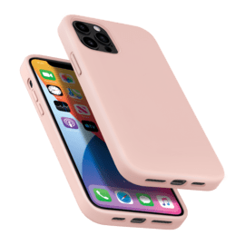 Coque antichoc en gel de silicone doux pour Apple iPhone 12 Pro Max, Rose Sable