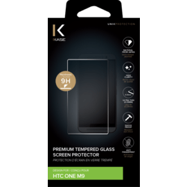 Protection d'&eacute;cran premium en verre tremp&eacute; pour HTC One M9, Transparent