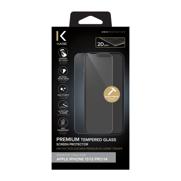 Film Protecteur iPhone 13/13 Pro 6.1 en Verre trempé Clear